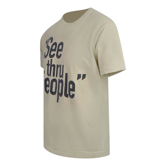 Camiseta Blanca Antigua Con Estampado De Personas Transparentes Del Departamento De Galería - Image 3