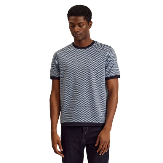 Camiseta Azul Jacquard Regular Finity De Ted Baker - Image 4