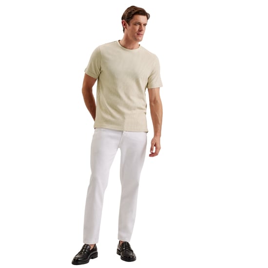 Camiseta Beige Texturizada De Corte Regular Ted Baker Heynes - Image 5
