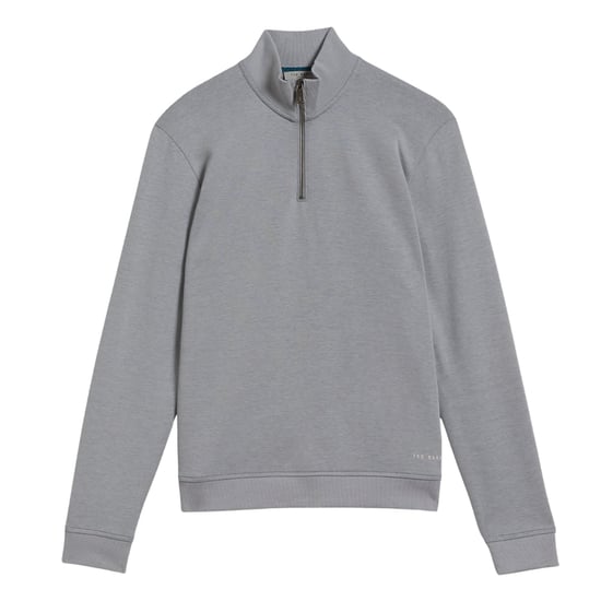 Jersey Gris De Cuello Alto Con Media Cremallera Antram De Ted Baker - Image 1