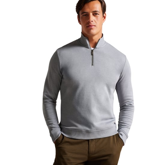 Jersey Gris De Cuello Alto Con Media Cremallera Antram De Ted Baker - Image 3