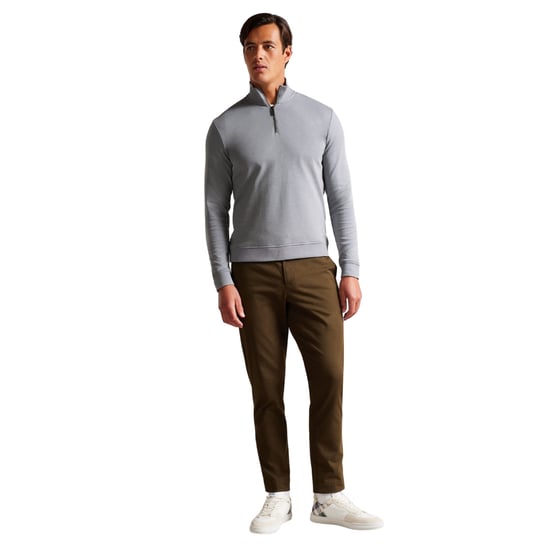 Jersey Gris De Cuello Alto Con Media Cremallera Antram De Ted Baker - Image 4