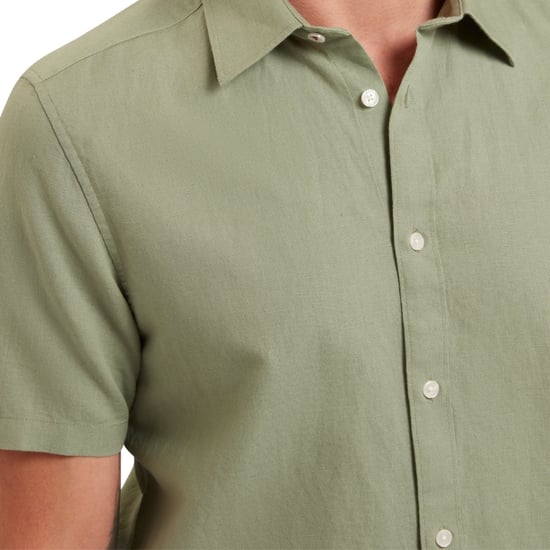 Camisa De Lino Verde Regular Zefre De Ted Baker - Image 3