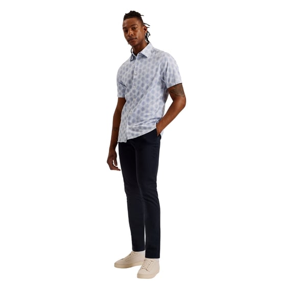 Camisa Blanca De Manga Corta Con Estampado Geométrico Circular Pearsho De Ted Baker - Image 5