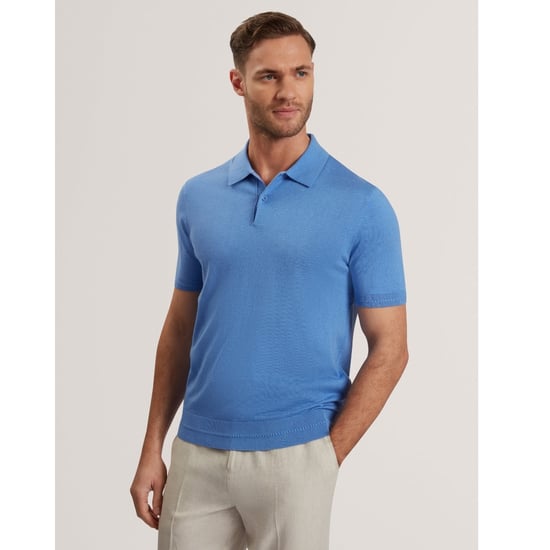 Polo Azul De Punto Nickk De Ted Baker - Image 4