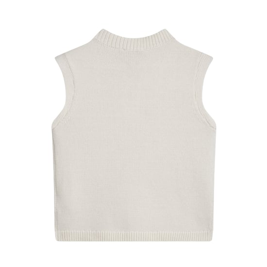 Camiseta Sin Mangas De Cuello Redondo Color Marfil Con Botones De Rosa Rondher De Ted Baker - Image 2