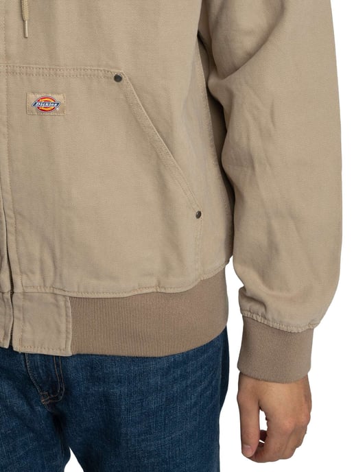 Dickies Chaqueta Bomber Con Capucha Y Lona Sin Forro, Beige - Image 4