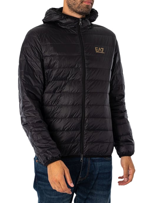 EA7 Chaqueta De Plumón Tejida, Negro - Image 2
