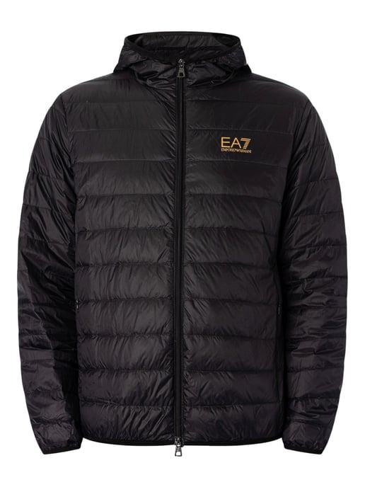 EA7 Chaqueta De Plumón Tejida, Negro - Image 6