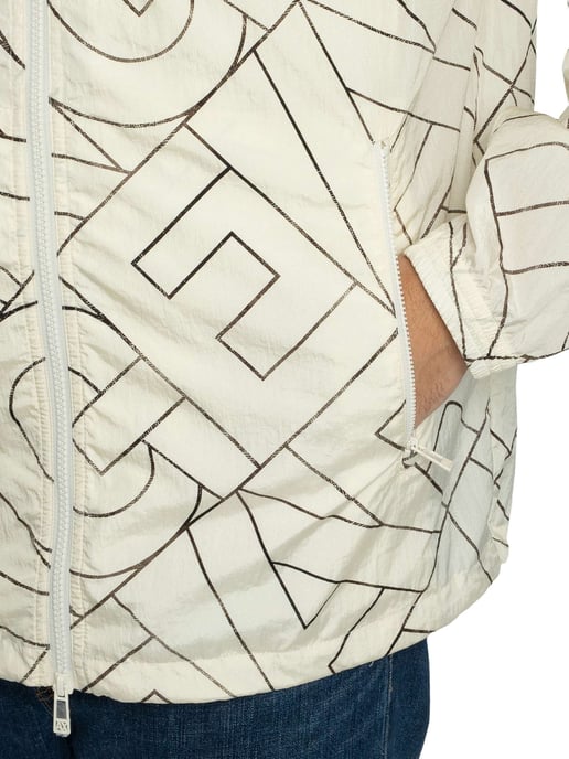 Armani Exchange Chaqueta Con Logotipo Diagonal, Beige - Image 4