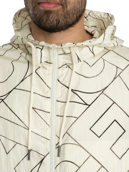 Armani Exchange Chaqueta Con Logotipo Diagonal, Beige - Image 5
