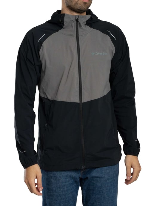 Columbia Chaqueta Cortavientos Con Cremallera Completa Tech II, Negro - Image 1