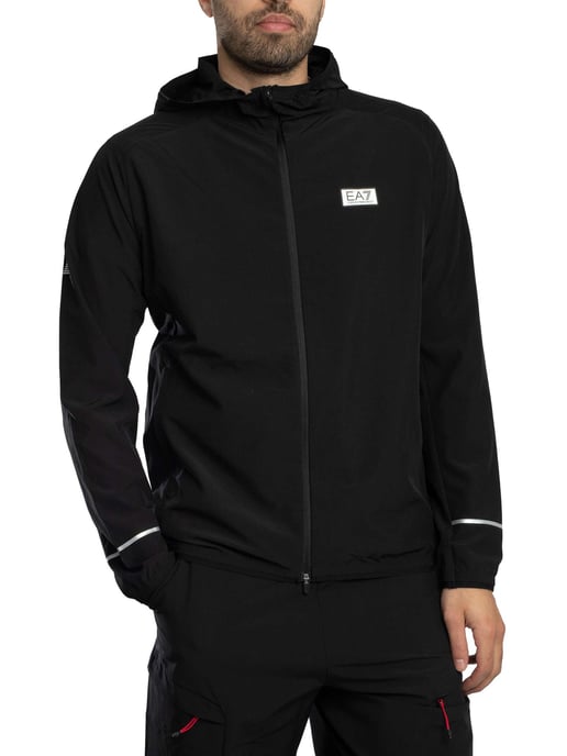 EA7 Chaqueta Ligera Con Logotipo, Negro - Image 1