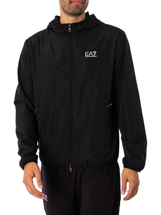 EA7 Chaqueta Ligera Con Logotipo, Negro - Image 1