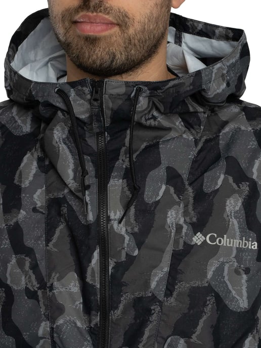 Columbia Chaqueta Cortavientos Novedosa De Spire Valley, Negro - Image 5