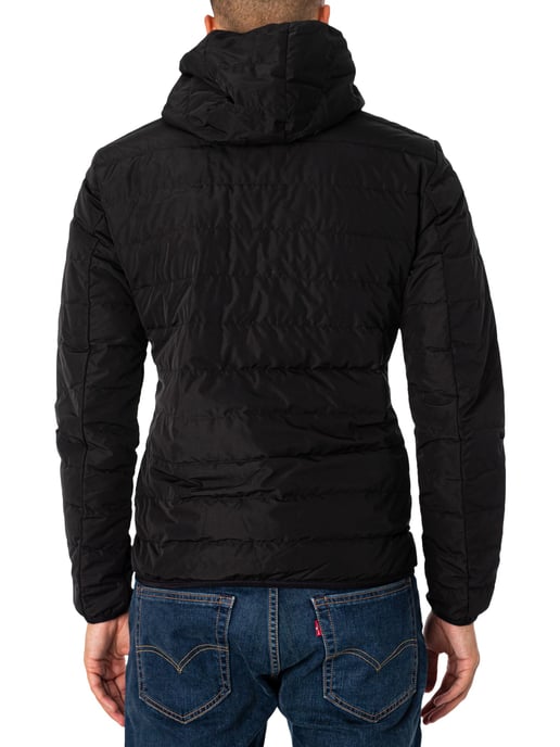 EA7 Chaqueta De Plumón Con Logo Y Cremallera, Negro - Image 3