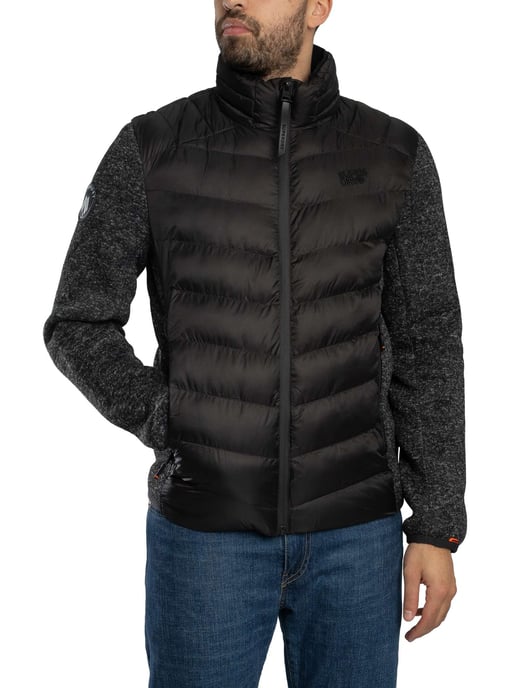 Superdry Chaqueta Acolchada Híbrida Storm Knit, Negro - Image 2