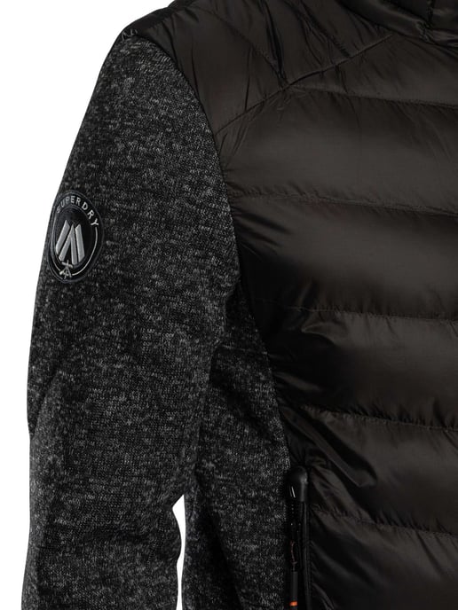 Superdry Chaqueta Acolchada Híbrida Storm Knit, Negro - Image 6
