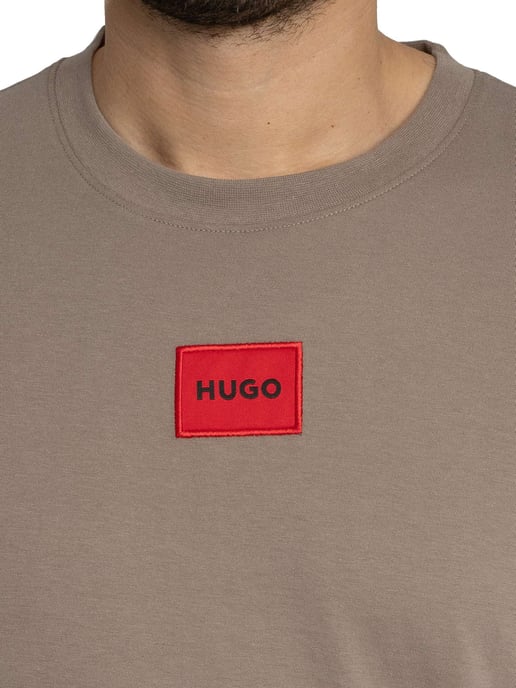 HUGO Camiseta Con El Logotipo De La Caja De Diragolino212, Marrón - Image 4