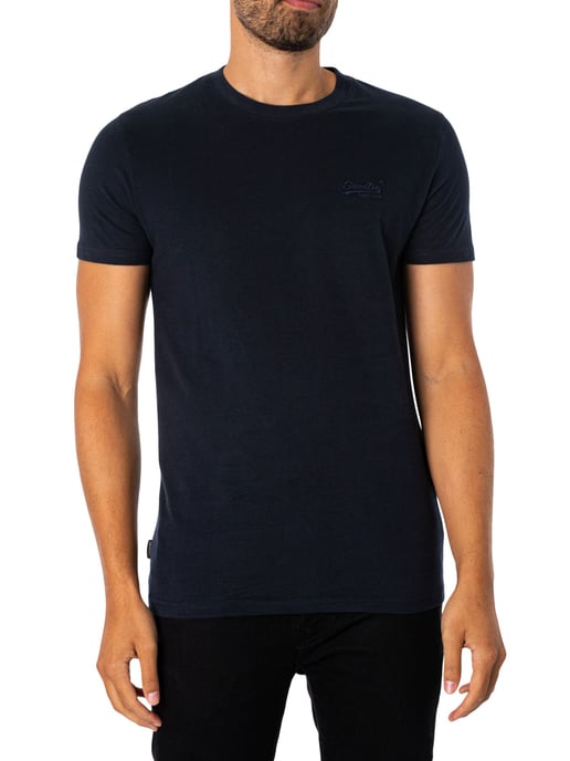 Superdry Camiseta Bordada Con Logo Vintage, Azul - Image 1