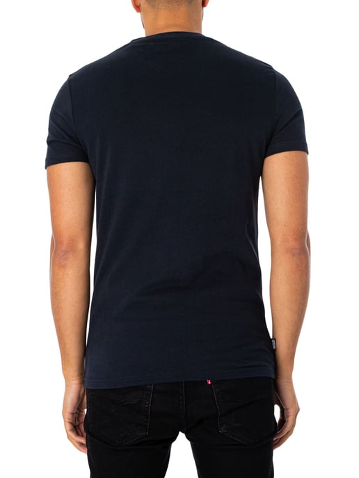 Superdry Camiseta Bordada Con Logo Vintage, Azul - Image 3