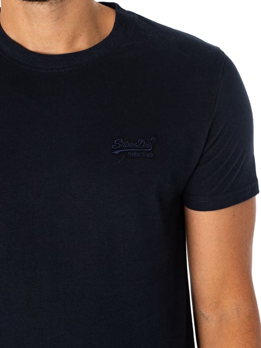 Superdry Camiseta Bordada Con Logo Vintage, Azul - Image 4