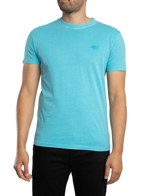 Superdry Camiseta Essential Logo EMB Neon, Azul - Image 2