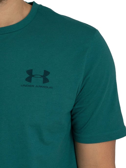 Under Armour Camiseta Con Logo En El Pecho Izquierdo, Verde - Image 4
