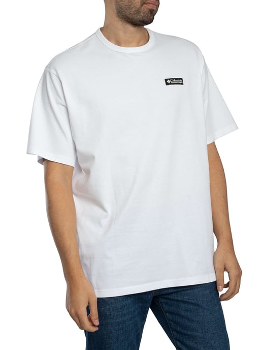 Columbia Camiseta Holgada Con Gráfico En La Espalda De Peso Pesado, Blanco - Image 2