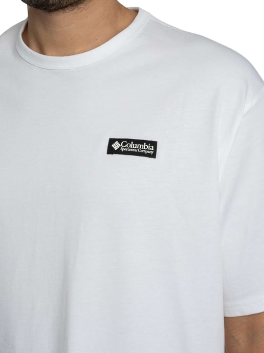 Columbia Camiseta Holgada Con Gráfico En La Espalda De Peso Pesado, Blanco - Image 4