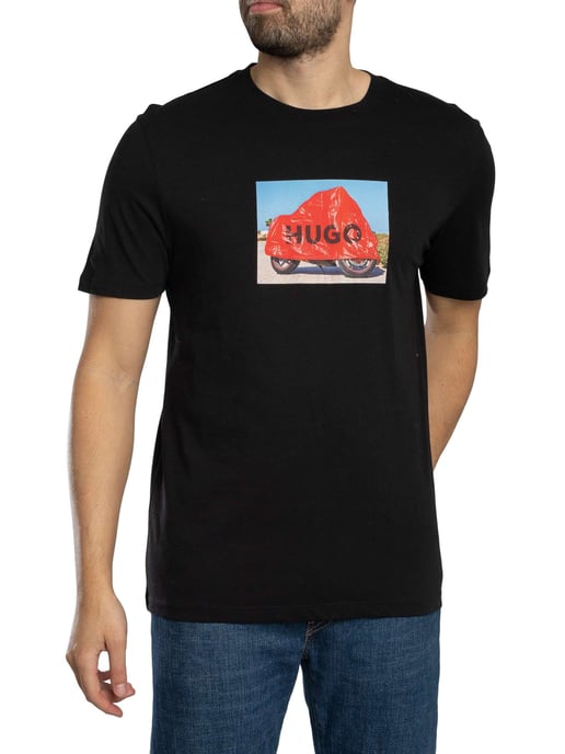 HUGO Camiseta Gráfica De Dostino, Negro - Image 2