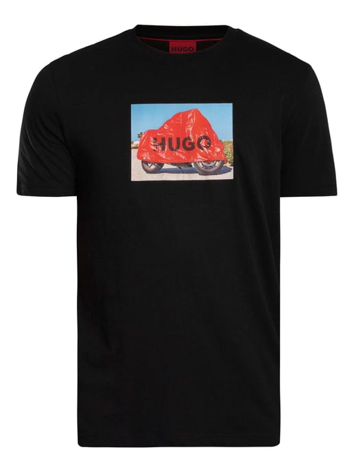 HUGO Camiseta Gráfica De Dostino, Negro - Image 5