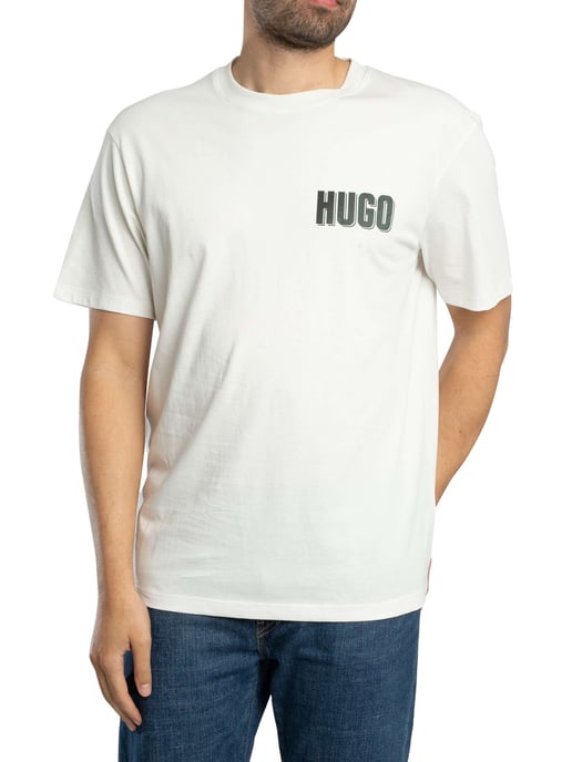 HUGO Camiseta Gráfica Trasera Derlyns, Blanco - Image 2