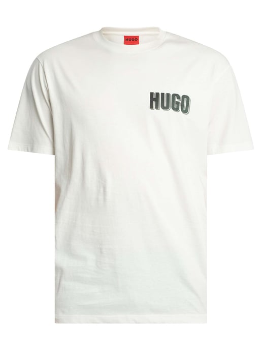 HUGO Camiseta Gráfica Trasera Derlyns, Blanco - Image 5
