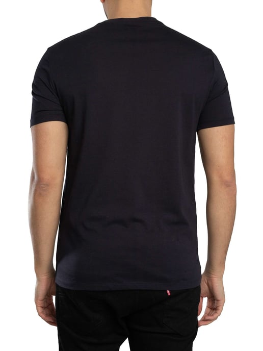 Armani Exchange Camiseta Con Logo A Rayas, Azul - Image 3