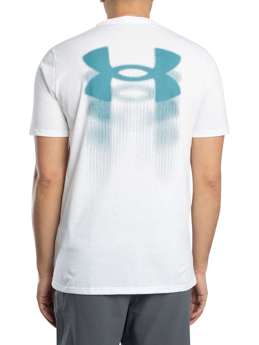 Under Armour Camiseta Holgada Con Gráfico En La Espalda Y Logotipo Borroso, Blanco - Image 3