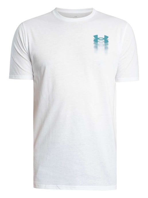 Under Armour Camiseta Holgada Con Gráfico En La Espalda Y Logotipo Borroso, Blanco - Image 5