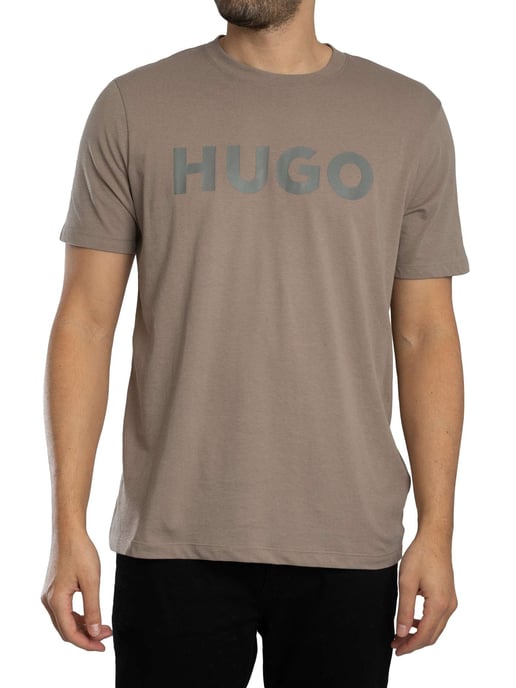 HUGO Dulivio Camiseta Gráfica, Marrón - Image 1