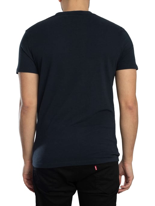 Superdry Camiseta EMB Con Contraste Esencial, Azul - Image 3