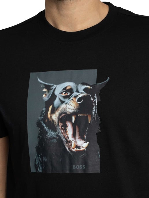 BOSS Camiseta Gráfica Te Dobermann, Negro - Image 4