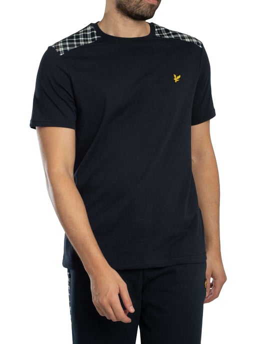 Lyle & Scott Camiseta Con Paneles De Cuadros, Azul - Image 2