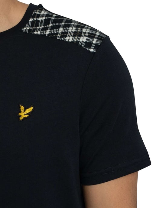 Lyle & Scott Camiseta Con Paneles De Cuadros, Azul - Image 4