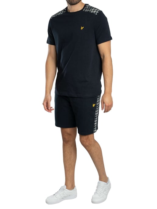 Lyle & Scott Camiseta Con Paneles De Cuadros, Azul - Image 5
