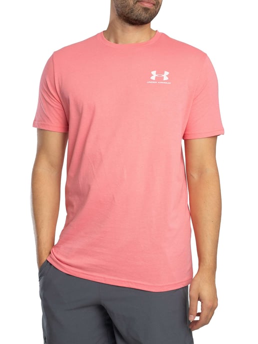 Under Armour Camiseta Holgada Con Logo En El Pecho Izquierdo, Rosado - Image 2