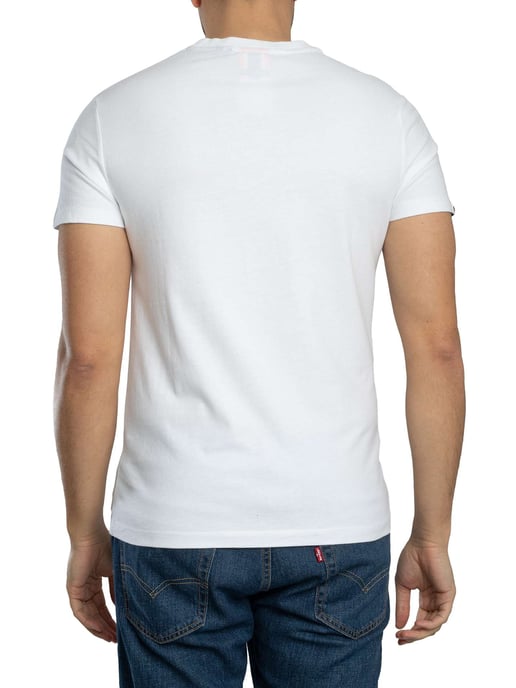 Superdry Camiseta EMB Con Contraste Esencial, Blanco - Image 3
