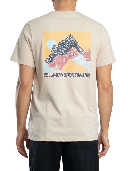Columbia Camiseta Con Estampado Trasero Para Exteriores CSC, Beige - Image 3
