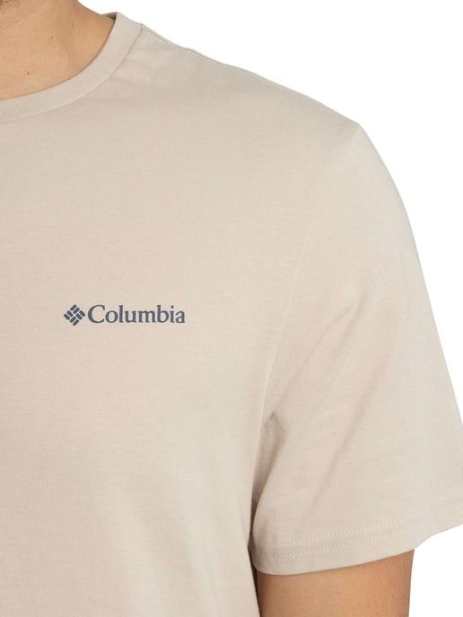 Columbia Camiseta Con Estampado Trasero Para Exteriores CSC, Beige - Image 4