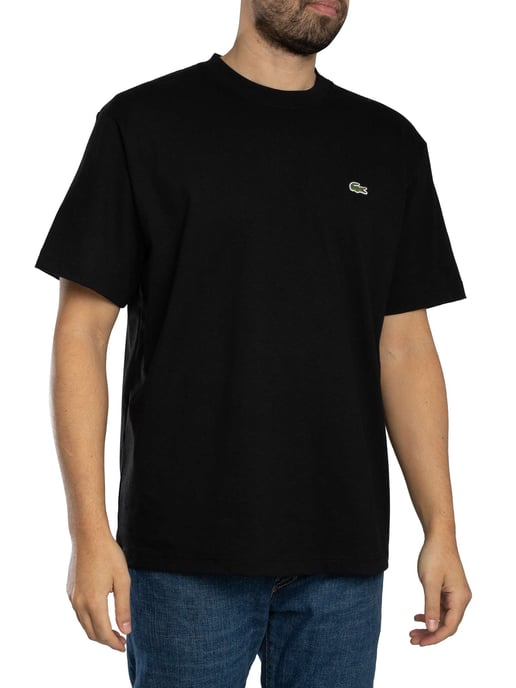 Lacoste Camiseta De Jersey De Algodón Grueso, Negro - Image 2