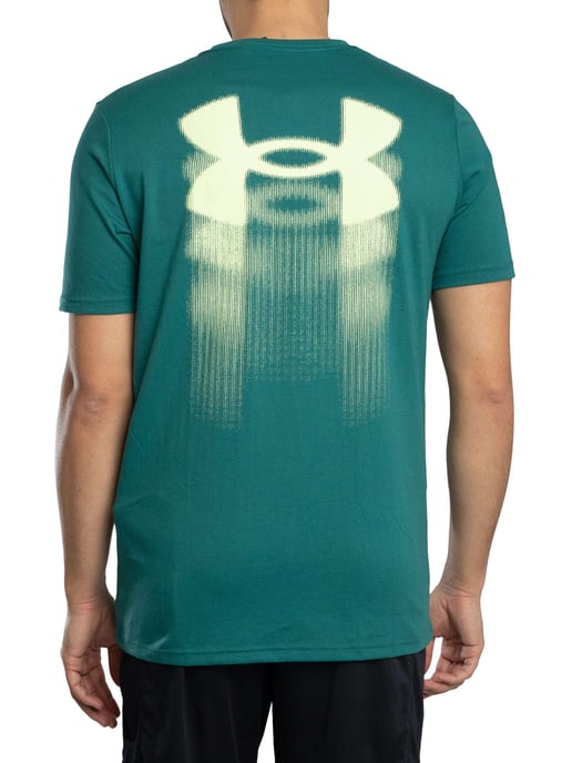 Under Armour Camiseta Holgada Con Gráfico En La Espalda Y Logotipo Borroso, Verde - Image 3