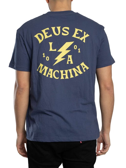 Deus Ex Machina Camiseta Con Gráfico En La Espalda Chinook, Azul - Image 3